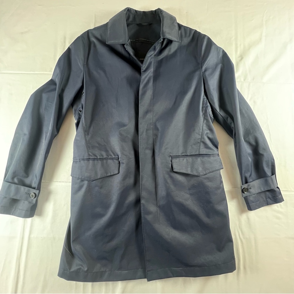 Banana Republic Men’s Navy Insulated Coat Jacket Size Medium Lined Mid-Length